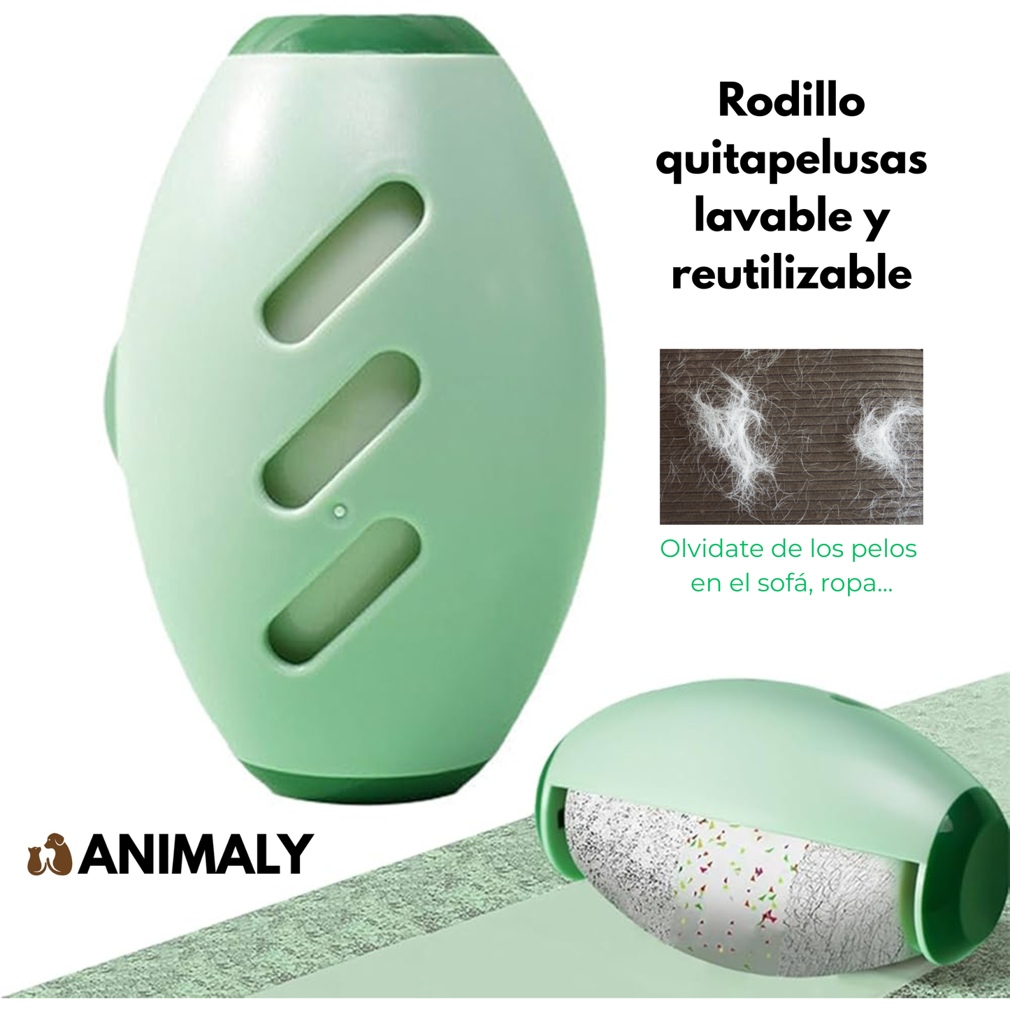 Rodillo Quitapelusas Lavable y Reutilizable